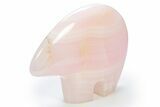 Polished Banded Pink Mangano Calcite Bear - South Africa #311475-1